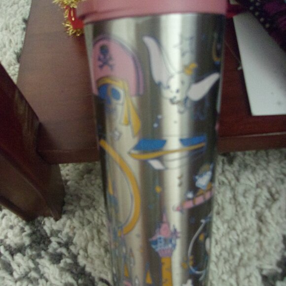 Disney World 50th Anniversary Magic Kingdom Starbucks Metal Tumbler Bottle MK - Picture 3 of 6